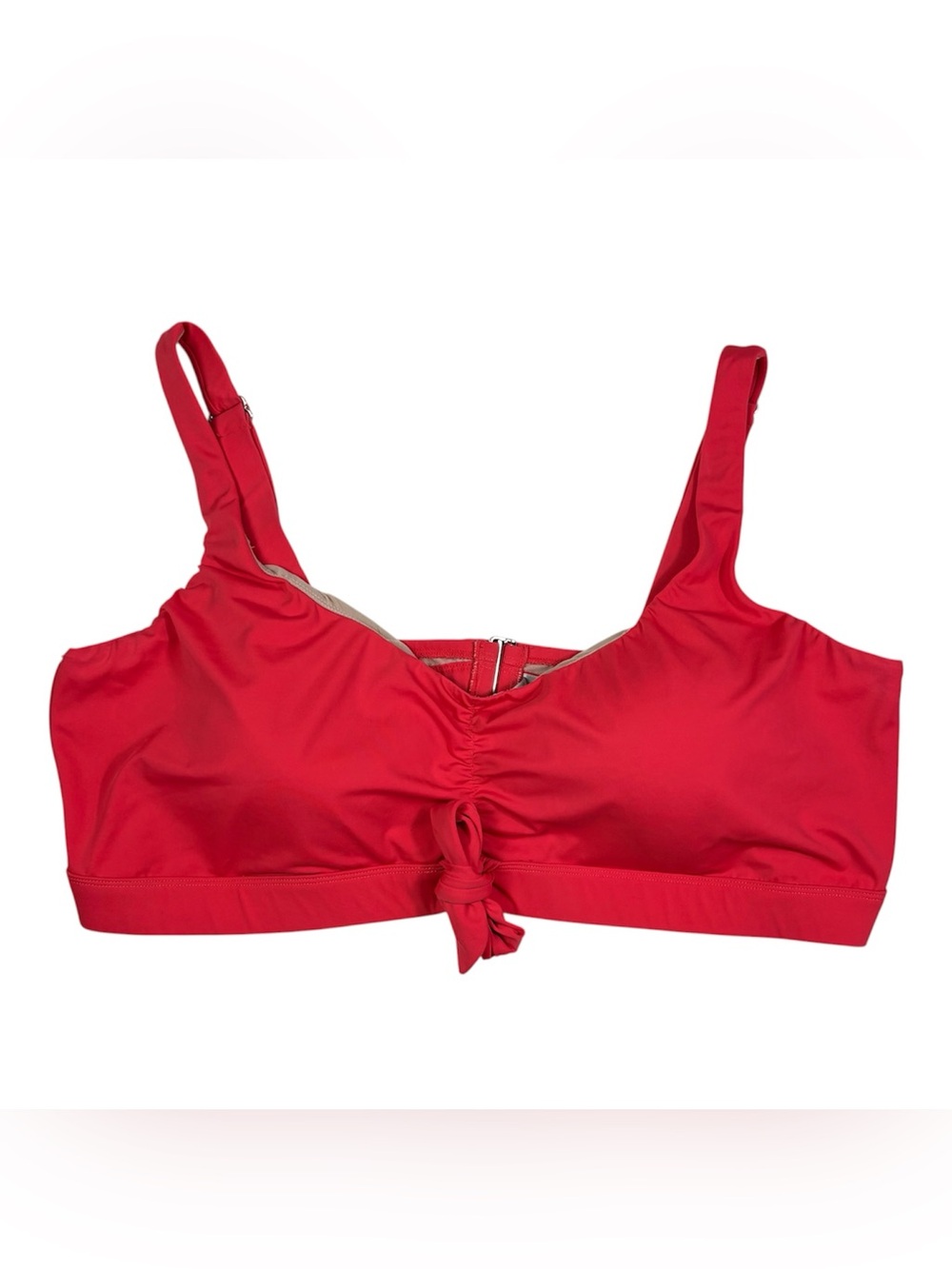 Avenue Pink Tie Front Bikini Top
